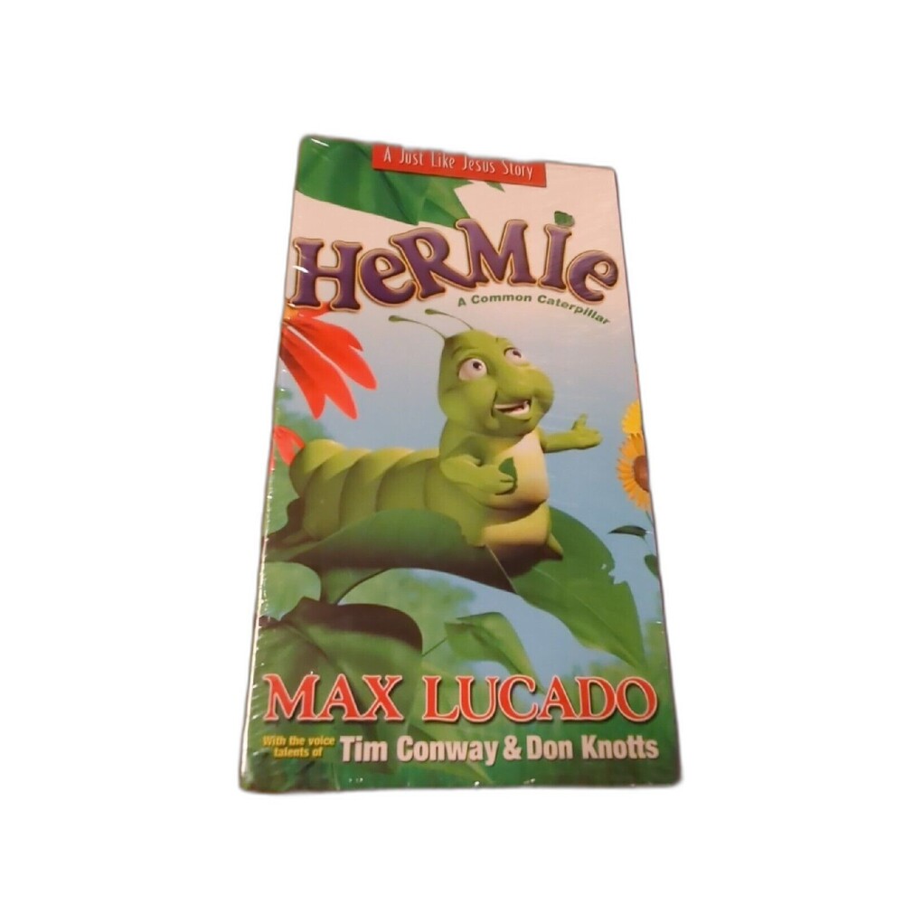 Hermie A Common Caterpillar Just Like Jesus Story Max Lucado Tim Conway 2002 VHS
